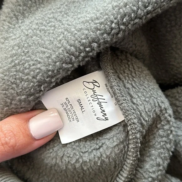 NWOT 🆕 Buffbunny Threads Plush Hoodie Frosted Sage - Picture 13 of 13